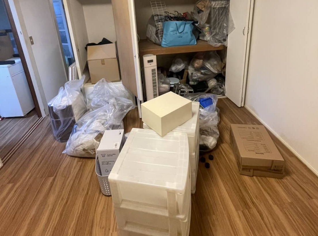 武蔵小山の住居で押入れ・収納まわりの不用品をまとめて回収